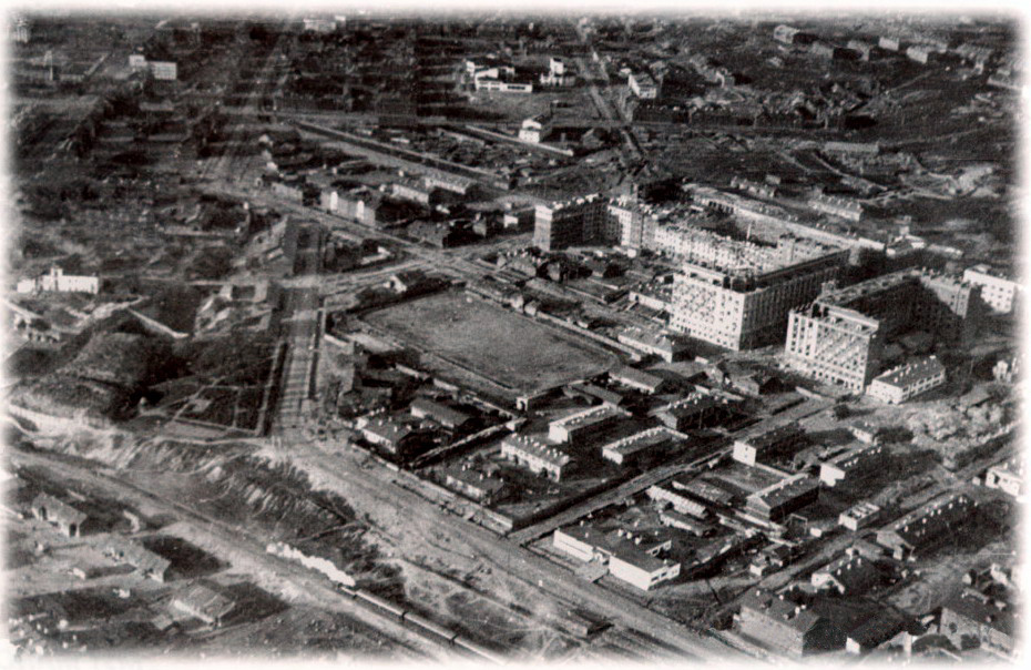 Вид центра Мурманска с самолёта (1936 г.)